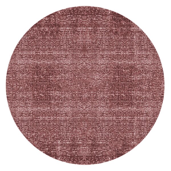 PRESENT TIME Bavlněný vínový kulatý koberec Washed ∅ 150 cm