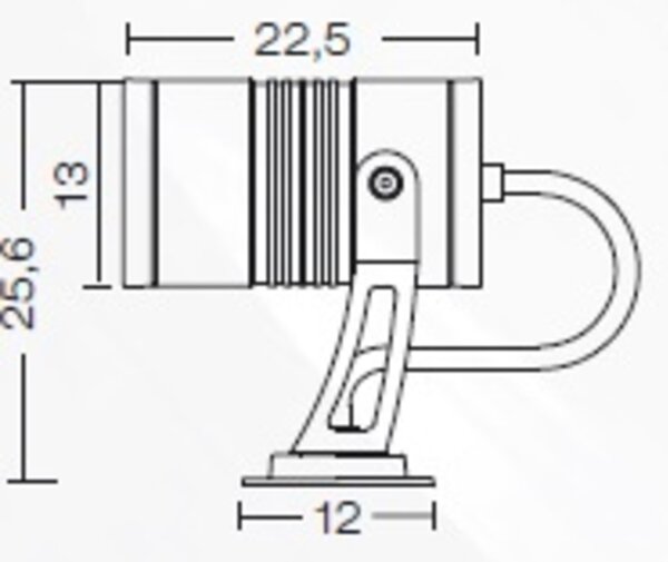 LANDA spotové venkovní svítidlo LYRAS 130 1xE27 1x21W 461E27 ALL