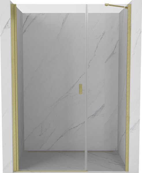 Mexen Mist-B sprchové dveře otočné 105 cm, transparentní, kartáčované zlaté - 8A2-105-001-55-00
