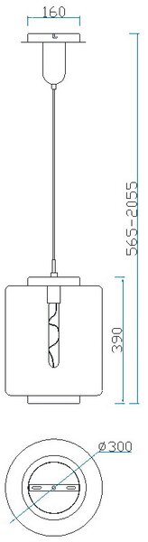 Mantra 6193 Jarras, závěsné svítidlo z měděného skla, 1x40W E27, prům. 30cm