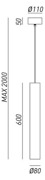 Il Fanale 208.34.ON Girasoli, závěsné svítidlo z přírodní mosazi, 1xE27 max.15W, prům.8cm, výška 60cm