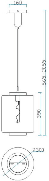 Mantra 6195 Jarras, závěsné svítidlo z bronzového skla, 1x40W E27, prům. 30cm