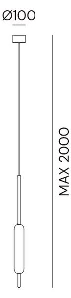Il Fanale 285.01.ON Typha, závěsné svítidlo z mosazi a skla, 13W LED 2700K, prům. 9cm