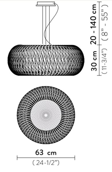 SLAMP KLTSM00BGD01T00000EU Kalatos black-gold, designové závěsné svítidlo, 4x12W E27, prům 63cm