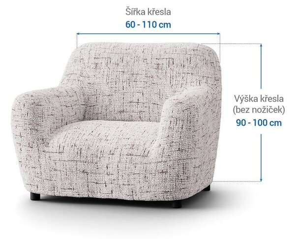 Bielastické potahy VITTORIA smetanová křeslo (š. 60 - 110 cm)