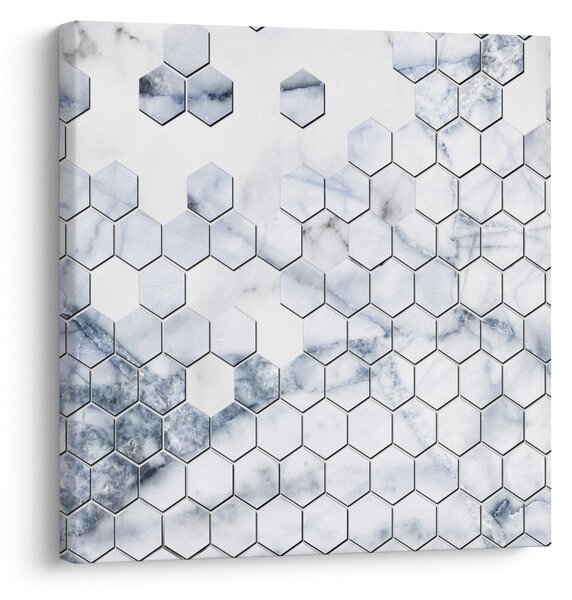Obraz - Mramorované hexagony (30x30 cm)