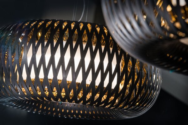 SLAMP KLTSM00BGD01T00000EU Kalatos black-gold, designové závěsné svítidlo, 4x12W E27, prům 63cm