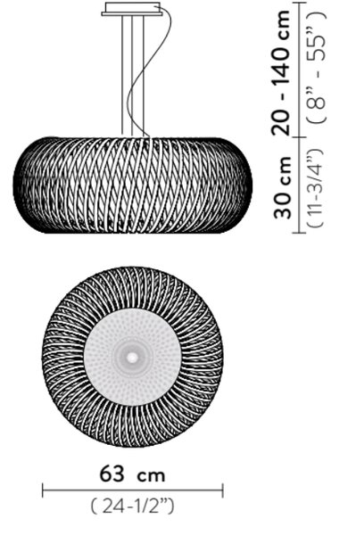 SLAMP KLTSM00PRS01T00000EU Kalatos prisma, designové závěsné svítidlo, 4x12W E27, prům 63cm
