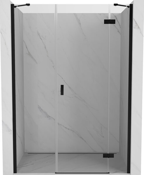 Mexen Mist-H sprchové dveře otočné pravé 145 cm, transparentní, černé - 8A5-145-001-70-00-P