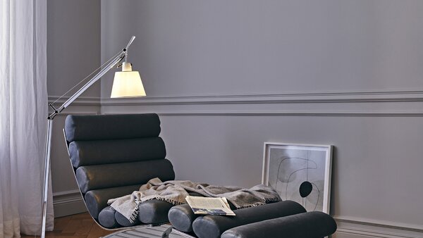 Artemide Designová stojací lampa Tolomeo Basculante Reading Floor, 1xE27 Materiál stínidla: Pergamenový papír