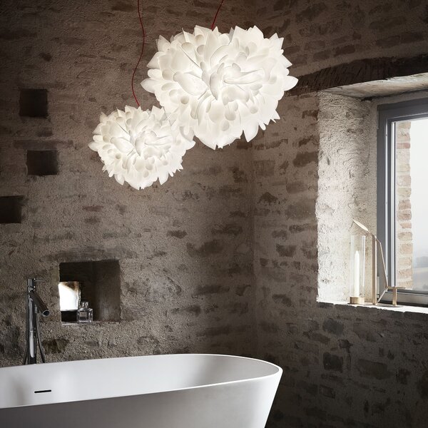 SLAMP VELSL00FLG01R00000EU Veli Foliage Large, závěsné designové svítidlo s červeným kabelem, 4x12W E27, prům. 55cm