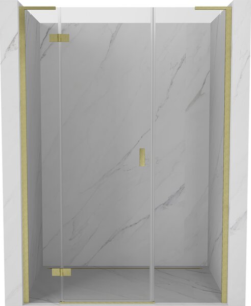 Mexen Mist-H L sprchové dveře otočné levé 150 cm, transparentní, zlaté kartáčované - 8A5L-150-001-55-00-L