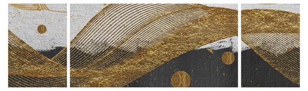 Obraz - Zlaté pírka (170x50 cm)