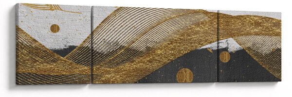 Obraz - Zlaté pírka (170x50 cm)