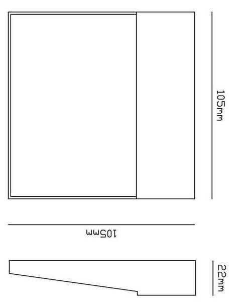 Mantra 7012 Baker, bílé svítidlo pro orientační osvětlení exteriéru, 3W LED 3000K, 10,5x10,5cm, IP54