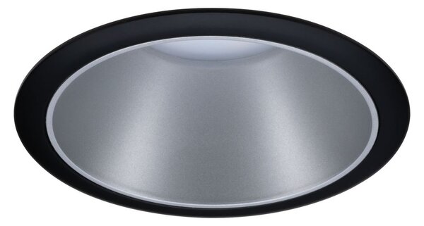 Paulmann 93408 Cole Coin, set bodovek v černo-stříbrné úpravě, 3x6W LED 2700K tříkrokové stmívání, prům. 8,8cm, IP44