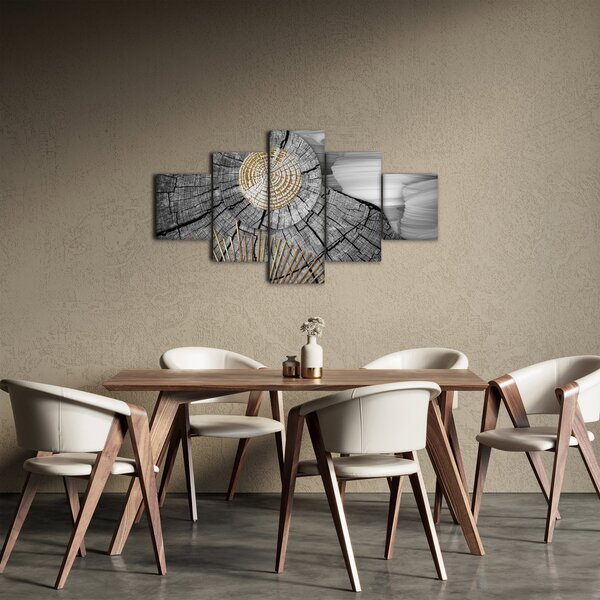Obraz - Kmen stromu v koláži (125x70 cm)