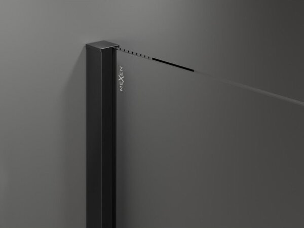 Mexen Velar posuvné sprchové dveře 120 cm, transparentní, černé - 871-120-000-01-70