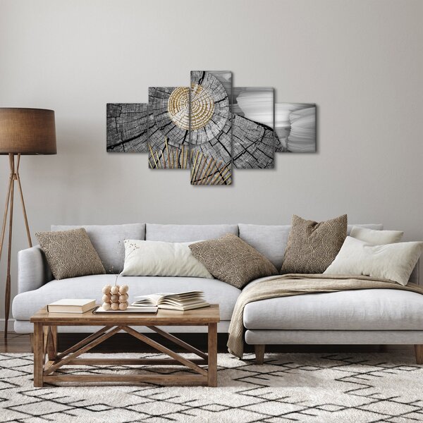 Obraz - Kmen stromu v koláži (125x70 cm)