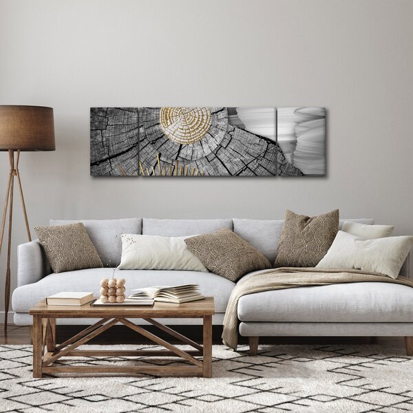 Obraz - Kmen stromu v koláži (170x50 cm)