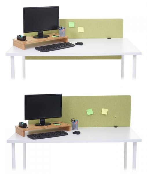 Akustický panel na stůl HWC-G75 - dvoustěnná látka/textil - 60x120 - zelená