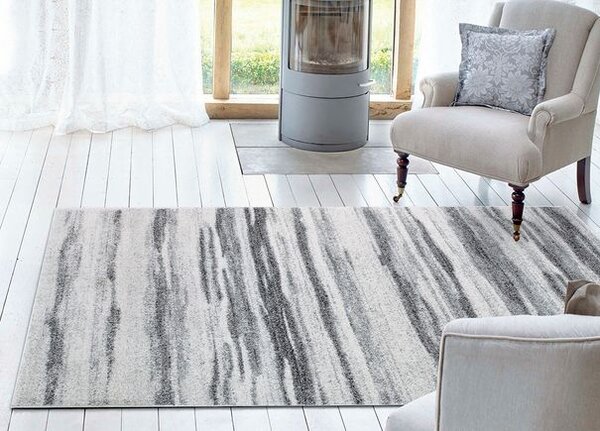 Breno Kusový koberec LARA E539A-FTB67 Grey, 80x150 cm, Šedá/Vícebarevné