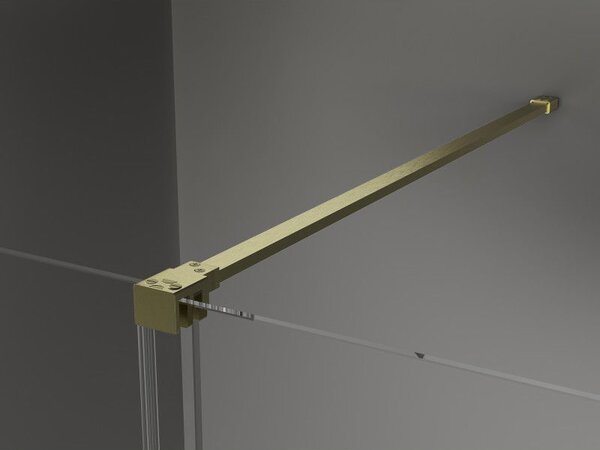Mexen Velar sprchové dveře posuvné 110 cm, průhledné, zlaté kartáčované - 871-110-000-01-55