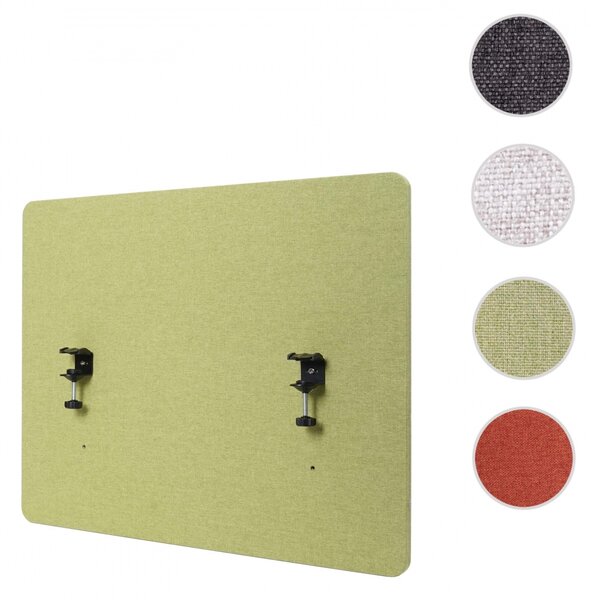 Akustický panel na stůl HWC-G75 - dvoustěnná látka/textil - 60x75cm - zelená