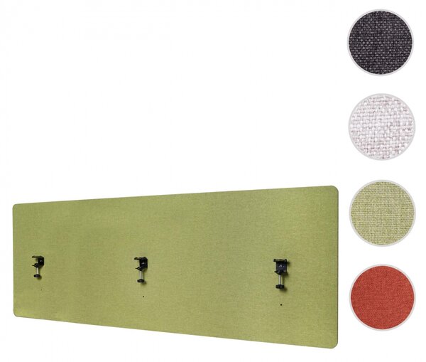 Akustický panel na stůl HWC-G75 - dvoustěnná látka/textil - 60x160 cm - zelená