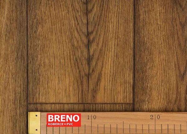 Breno PVC AMBIENT Antique Oak 26M – tmavé dřevo, šíře 300 cm