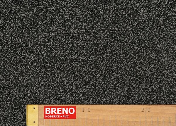 Breno Metrážový koberec FUEGO 99 černý, šíře 400 cm, Černá/Vícebarevné