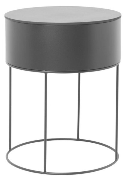 Ferm Living Truhlík na květiny Plant Box Round, black