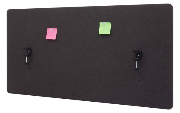 Akustický panel na stůl HWC-G75 - dvoustěnná látka/textil - 60x120 - hnědo-šedá