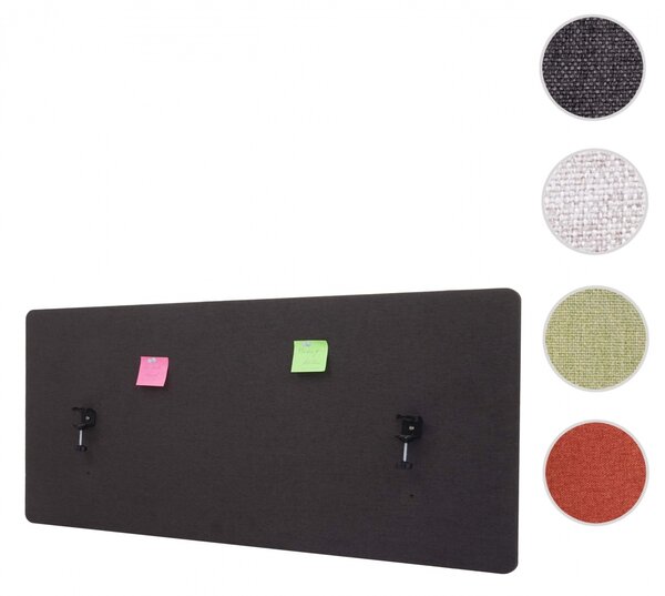 Akustický panel na stůl HWC-G75 - dvoustěnná látka/textil - 60x140 - hnědo-šedá