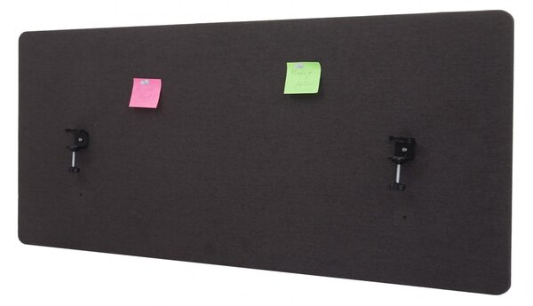 Akustický panel na stůl HWC-G75 - dvoustěnná látka/textil - 60x140 - hnědo-šedá