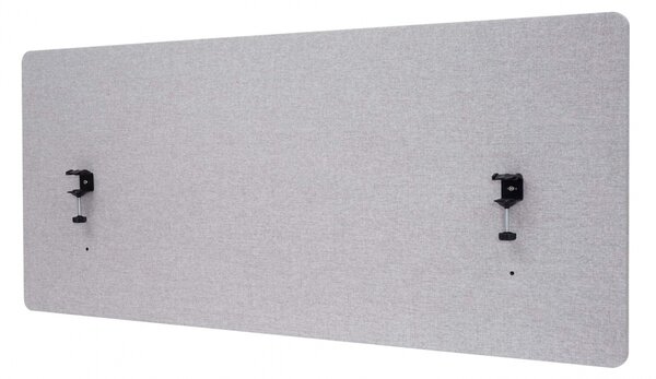 Akustický panel na stůl HWC-G75 - dvoustěnná látka/textil - 60x140 - šedá