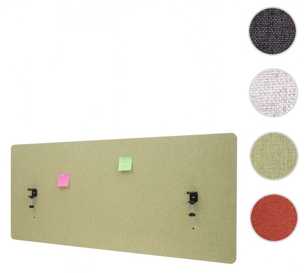 Akustický panel na stůl HWC-G75 - dvoustěnná látka/textil - 60x140 - zelená