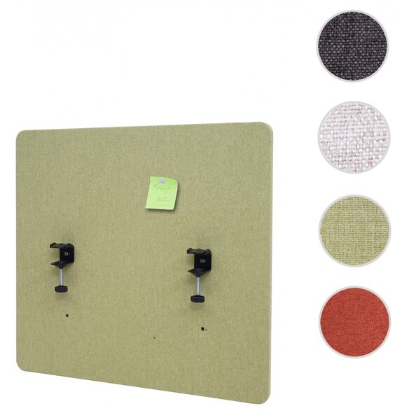 Akustický panel na stůl HWC-G75 - dvoustěnná látka/textil - 60x65cm - zelená