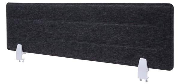 Akustický panel na stůl HWC-G76 - tkanina/textil s reliéfem - 100x30cm - černá