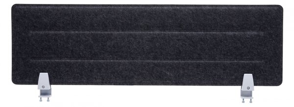 Akustický panel na stůl HWC-G76 - tkanina/textil s reliéfem - 100x30cm - černá