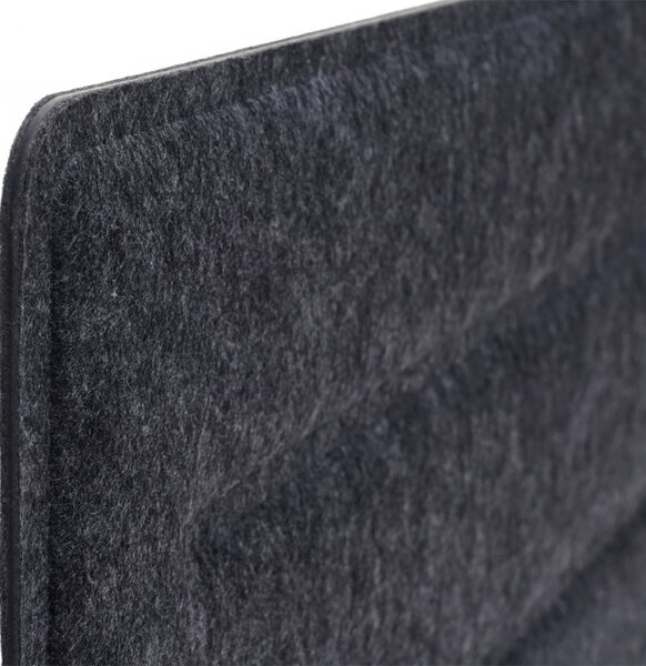 Akustický panel na stůl HWC-G76 - tkanina/textil s reliéfem - 100x30cm - černá