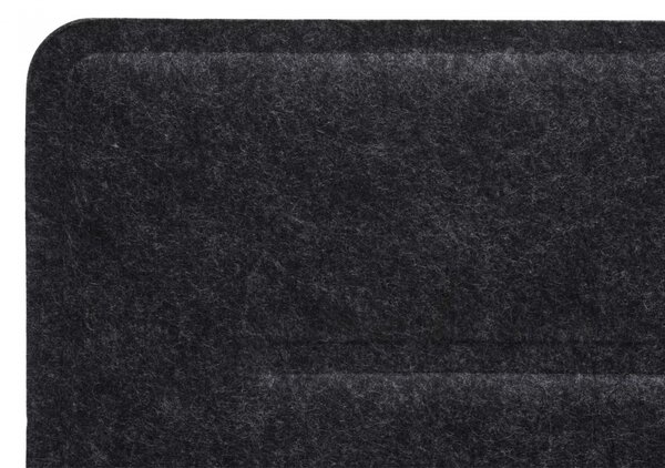 Akustický panel na stůl HWC-G76 - tkanina/textil s reliéfem - 100x30cm - černá