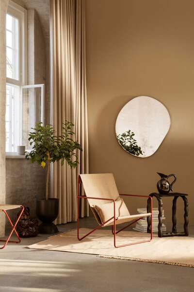 Ferm Living Křeslo Desert Lounge Chair, black/olive