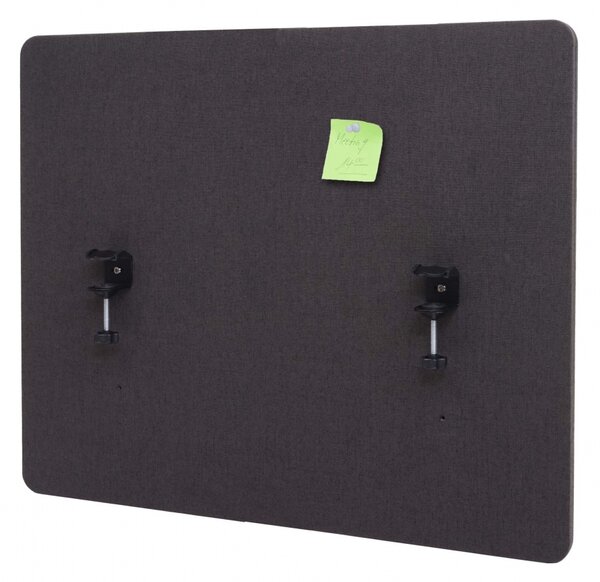 Akustický panel na stůl HWC-G75 - dvoustěnná látka/textil - 60x75cm - hnědo-šedá