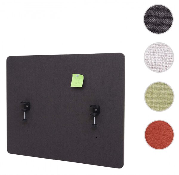Akustický panel na stůl HWC-G75 - dvoustěnná látka/textil - 60x75cm - hnědo-šedá