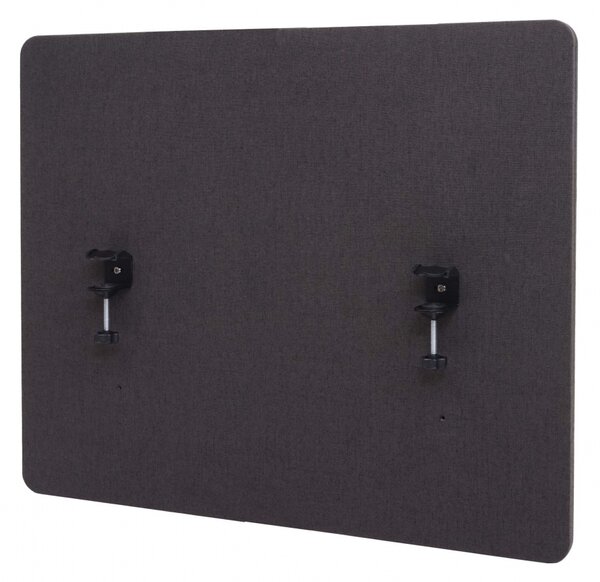 Akustický panel na stůl HWC-G75 - dvoustěnná látka/textil - 60x75cm - hnědo-šedá