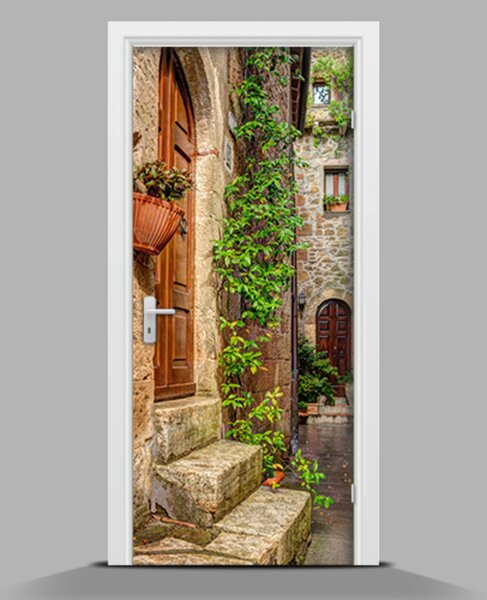 Samolepící nálepka na dveře Cihlový dům wallmur-pl-f-72510067