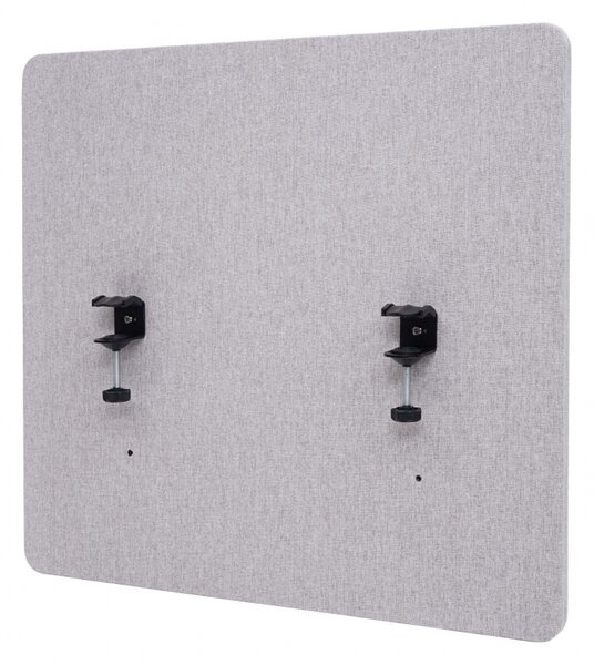 Akustický panel na stůl HWC-G75 - dvoustěnná látka/textil - 65x60 cm - šedá
