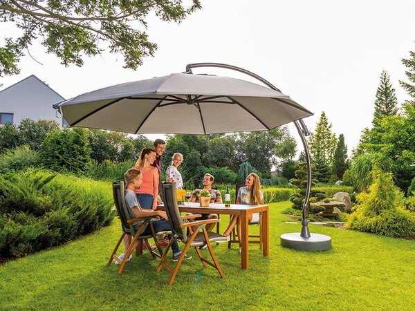 Slunečník Crystal 375 cm antracit