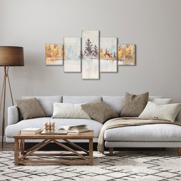 Obraz - Akvarelový les (125x70 cm)